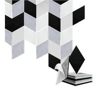 Pderlous 24 Pack Self Adhesive Sound Proof Wall Panels,Sound Acoustic Foam Panels,Sound Absorbing Panels Wall Decor,Home,Studio