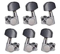 Pderlous 3L3R Closed Guitar String Tuning Pegs Tuner Machine Heads Knobs Tuning Keys for Acoustic or Electric Guitar,6 Pack