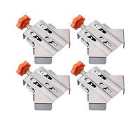 Pderlous 4Pc Carpenter Quick Positioning Clamp for Wood Panel Splicing 90 Degree Right Angle Fixing Clips Right Angle Clamps-Open