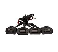 Pderlous 4PCS Car LED Front Grill Lights External Grill Lamp Smoke Replacement Parts