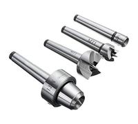 Pderlous 4pcs MT1 Wood Lathe Live Center and Drive Spur Cup MT1 Arbor with Wooden Case