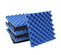 Pderlous 6 Pack Black + blue/Charcoal egg crate foam acoustic tiles soundproofing foam panels sound insulation soundproof foam padding sound dampening Studio padding 30x30x3.8cm