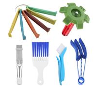 Pderlous 6PCS Air Conditioning Brush Tool, Steel AC Evaporator Comb, Radiator Condenser Fin Comb, FCR6 Fin Comb Tool Easy to Use