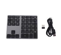 Pderlous Digital Keyboard Without Bluetooth 5.0 35 Keys for Windows Android PC Tablet Laptop Dark Grey