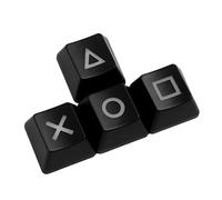 Pderlous Down Key Cap, Mechanical Keyboard Pbt Keycap Button Key Wasd Dye Sub R4 R3 R2 R1-Black