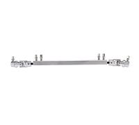 Pderlous Drum Pedal Double Shaft Drive Pedal Arm Link Bar Drum Connecting Rod Silver