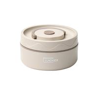 Pderlous Food Warm Lunch Container,Stainless Steel Thermal Lunch Container Portable Thermal Bento Box Food Container Beige A