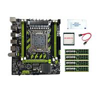 Pderlous Motherboard X79G LGA2011+CPU E5 2670 V2+4X4G DDR3 RAM+Thermal Grease+SATA M.2 NVME PCIE X16 USB2.0 SATA3.0 Cable Support