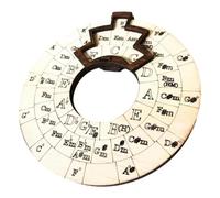 Pderlous Wooden Melody Tool Chord Wheel for Musicians Circle Wooden Wheel and Musical Enlightenment Tool