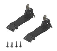 PDETVEO 2PCS 4 Inch Twist Knob Hasp Lock, Stainless Steel Keyed Locking Latch with Keys for Cabinet Small Door Security (Black)