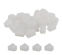 PDETVEO 40PCS RJ45 Port Covers, Silicone Ethernet Dust Protector Caps for Network Switch, Router, Computer and TV Ports (White)