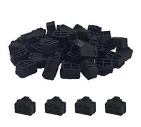 PDETVEO 40PCS RJ45 Port Covers, Silicone Ethernet Dust Protector Caps for Network Switch, Router, Computer and TV Ports (Black)