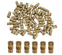 PDETVEO 60PCS M3 x 10 x 5mm Threaded Insert Nuts, Heat Set Inserts for 3D Printing Components and Plastic Parts Assembly