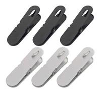 PDETVEO 6PCS Metal Pegboard Clips, Peg Board Accessory Hook Attachment for Hanging Photos Tools, Kitchen Bathroom Office Garage Storage Display(3Black+3White)