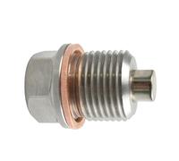 PDETVEO M18 x 1.5 Magnetic Engine Oil Drain Plug with 5 PCS Copper Crush Washer, Stainless Steel Magnetic Oil Plug Replacement