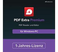 PDF Extra - Professioneller PDF Editor - Bearbeiten, Schützen, Kommentieren, Konvertieren, Ausfüllen und Signieren von PDFs für 1 Windows PC / 1 Jahres-Lizenz