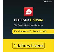 PDF Extra Ultimate | Umfassender PDF-Reader und PDF-Editor | PDFs erstellen, bearbeiten, umwandeln, kommentieren, ausfüllen und signieren | Jahreslizenz | 1 Windows-PC & 2 Mobilgeräte | 1 Benutzer