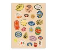 PDFI Trendy Kitchen Canvas Wall Art Vintage Fruit Market Pictures Prints Retro Food Posters for Living Room, Kitchen, Dining Decor 12x16 In Unframed
