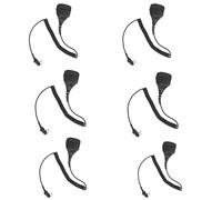 Pdflie Radio Hand Microphone Walkie Talkie Handheld Speaker Mic with 3.5mm Audio Jack Compatible for Hyt Hytera bd502i bd402i pd402i pd562i pd502i(6Pack,Black,Wired)