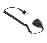 Pdflie Walkie Talkie Shoulder Mic Remote Hands Free External Speaker Microphone Collar Lapel Ptt Mic for Midland 2 Pin Two Way Radios gmrs gxt lxt FRS(Black,Wired,IP54 Waterproof)