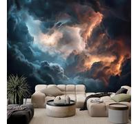 pdghsdkgjh 3D Photo Wallpaper Dark Clouds and Lightning Non-Woven Wallpaper Wall Mural 3D Print Photo Wallpaper for Living Room Bedroom Non-Woven Wallpaper Motif Wallpaper, 300cm x 210cm