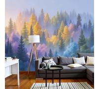 pdghsdkgjh 3D Photo Wallpaper, Morning Mist Over Pine Trees, Natural Landscape, Silk Fabric wall Mural, Bedroom, Living Room, TV Background wall, wall Decoration, 350cm x 256cm