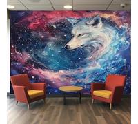 pdghsdkgjh Wolf, Fantasy Safari Animals, Patterned Wallpaper, Wall Decoration, Non-Woven for Office, Hallway, TV Background,200cmx140cm
