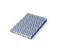 PdiPigna - GIO PONTI Collection - A5 lined notebook, hardcover, rhombus graphics, white blue