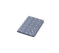 PdiPigna - GIO PONTI Collection - Lined notebook A6 singer thread, soft cover, rhombus graphics, White Blue