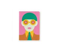 PdiPigna Olimpia Zagnoli Pink Midsized Sewn Lined Notebook