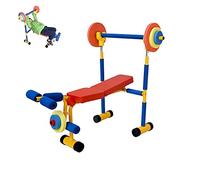PDKJNID Kids Fun and Fitness Weight Bench Set, Adjustable Barbell Dumbbell Toy Set, Suitable for Children Aged 6-9 in Kindergarten, Home Sports Exercise Equipment