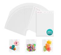 PDKKFF 200Pcs Clear Self-adhesive Cellophane Bags, 8 x 9 cm Small Clear Seal Seal bags for Wrapping Cookies, Sweets, Biscuit, Jewellery, Gifts, Envelopes, Party Favors (3.15 x 3.54 inch)
