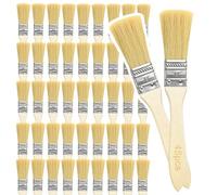 PDKKFF 45PCS 1 inch Paint Brush Set, Chip Paint Brushes, Wooden Handle Disposable Paint Brushes for Painting, Stain, Varnish, Glue, Wall, Furniture, Decorating-Woodwork and Home DIY