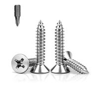 PDKKFF M3x12mm Flat Head Wood Screws, 150Pcs Metal Self Tapping Screws, 304 Stainless Steel Phillips Countersunk Head Screws for Woodworking, Furniture, DIY