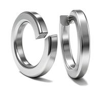 PDKKFF Pack of 50 Spring Washers M8 Spring Washers Stainless Steel A2/V2A, Spiral Spring Washers Shape B According to DIN 127, Washer Locking Rings for Screw Locking