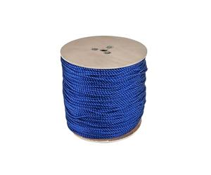 PDL - Pegdev - 10mm Blue Polypropylene Rope - Strong 3-Strand Twisted Construction for Secure Tying and More (40m)