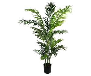 PDL - Pegdev - 180cm Artificial Palm Tree - Large Faux Palm Plant with Adjustable Stems in Black Pot for Home, Office, or Garden Decoration