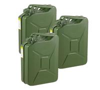 PDL - Pegdev - 20L Heavy Duty Jerry Cans - UN Certified Portable Fuel Container for Safe Transportation Pack of 3