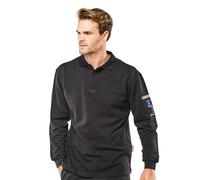 PDL - Pegdev FIRE Retardant ARC Compliant Welding Navy Polo Shirt - PPE, Navy, Work WEAR FIRE Protection.