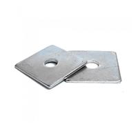PDL - Pegdev - M12 50 x 50 x 3mm Heavy Duty BZP Square Plated Washers - Zinc Plated - Pack of 25