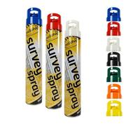 PDL - Pegdev - MULTI COLOURED SURVEY LINE MARKER AEROSOL SPRAY | Highly Pigmented, Hard-Wearing Paint for Car Parks, Fields, Roads, and More. (6)