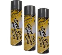 PDL - Pegdev Zinc Silver Galvanised Aerosol Spray Paint 500ml - Galv - Anti-Corrosion Primer for Iron, Piping, Ducts, Automotive, and Marine Parts. (6)