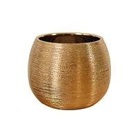 pdodo Ceramic Plant Gold Pots Indoor,Ceramic Plant Pot Small Flower Pot Decorative Artificial Plants Fake Succulent Potted Indoor Plant Mini Plant Succulent Orchids Garden Planter Diameter 8CM 10CM