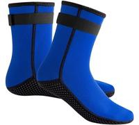 pdodo Premium Neoprene Socks for Men and Women - 3mm Warmth, Slip Resistance and Durability for Diving, Snorkeling, Surfing and More Ultimate Water Sports Comfort, blue, L