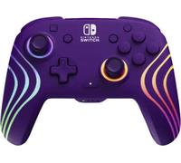 PDP Afterglow Wave Wireless Pro Controller with Full Motion for Nintendo Switch, Nintendo Switch - OLED Model, 8 RGB LED Lighting Zones, 30 Foot Range, 20 Hour Rechargeable Battery Purple