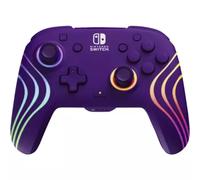 PDP Afterglow Wave Wireless Pro Controller with Full Motion for Nintendo Switch, Nintendo Switch - OLED Model, 8 RGB LED Lighting Zones, 30 Foot Range, 20 Hour Rechargeable Battery Purple