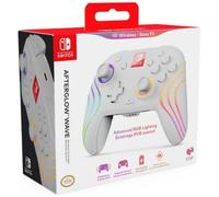 PDP Afterglow Wave Wireless Pro Controller with Full Motion for Nintendo Switch, Nintendo Switch - OLED Model, 8 RGB LED Lighting Zones, 30 Foot Range, 20 Hour Rechargeable Battery White