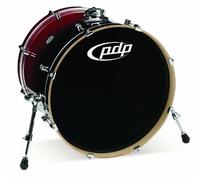 PDP Concept Maple Bass Drum, 22" x 18", Red to Black Fade Lacquer