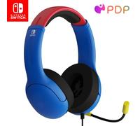 PDP Gaming AIRLITE Stereo Headset with Mic for Nintendo Switch - PC, iPad, Mac, Laptop Compatible - Noise Cancelling Microphone, Lightweight, Soft Comfort On Ear Headphones - MARIO