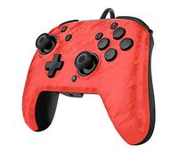 PDP Gaming Faceoff Deluxe+ Wired Switch Pro Controller - Red Camo - Officially Licensed by Nintendo - Customizable buttons and paddles - Ergonomic Controllers